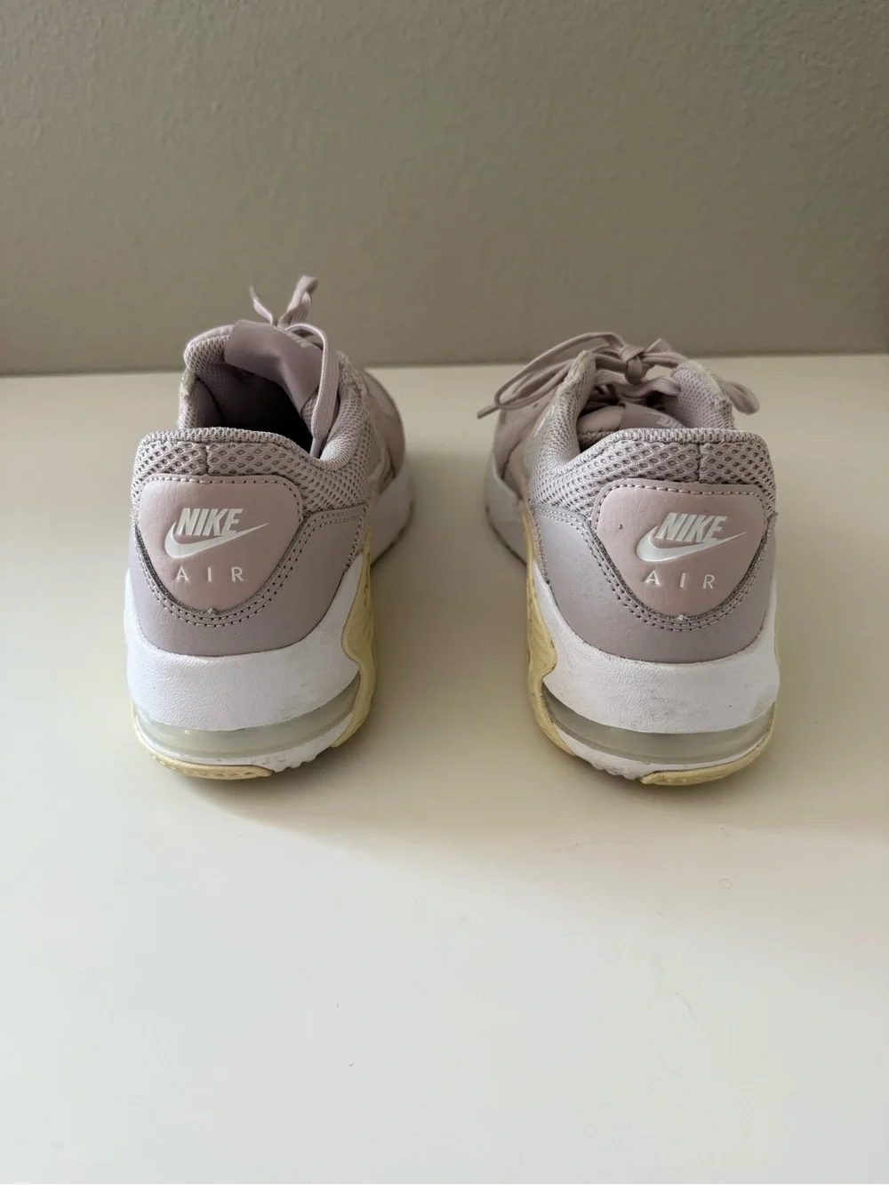 Nike Women's Lace-Up Trainers in Light Taupe with White Soles